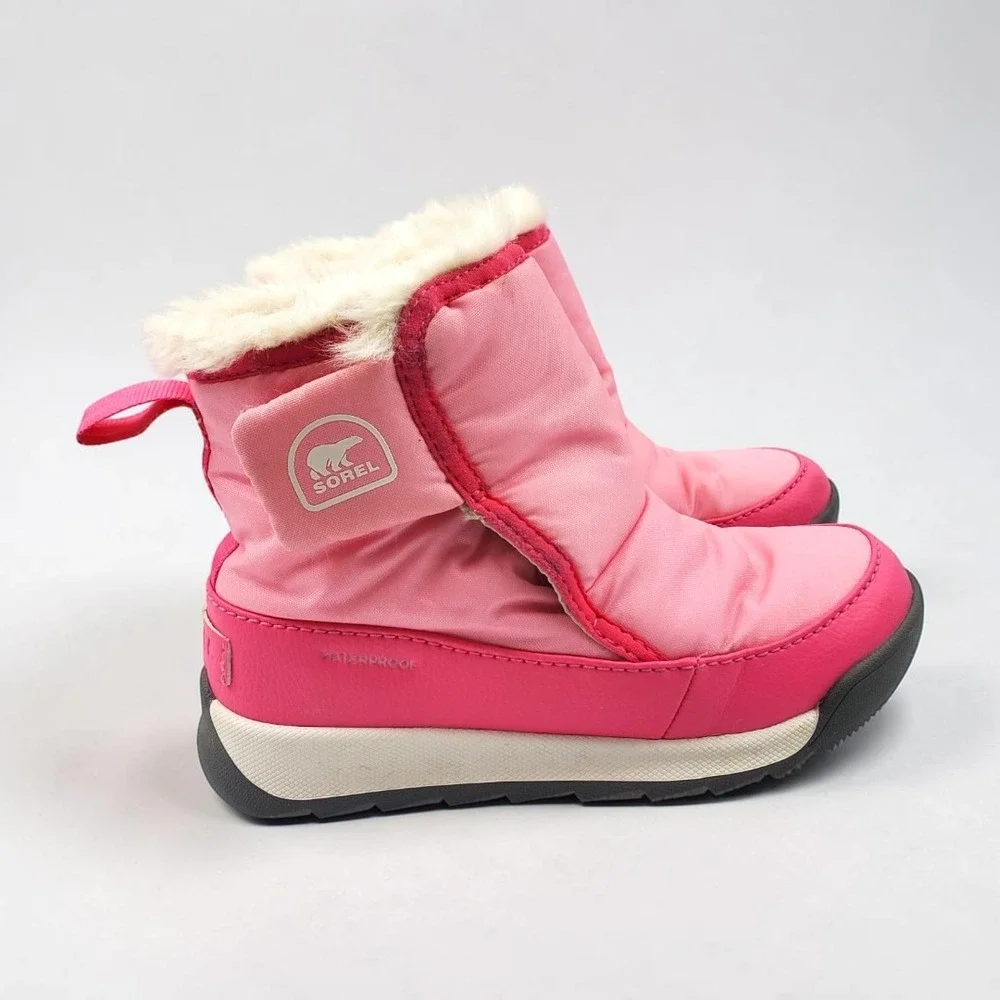SOREL Whitney II Plus Toddler Pink Waterproof Insulated Snow Boots Size 12